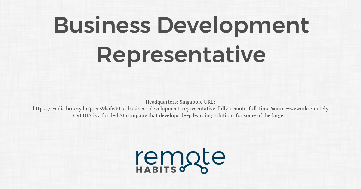 business-development-representative-remote-habits