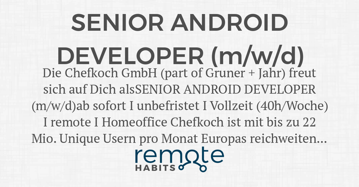 Senior android developer что это