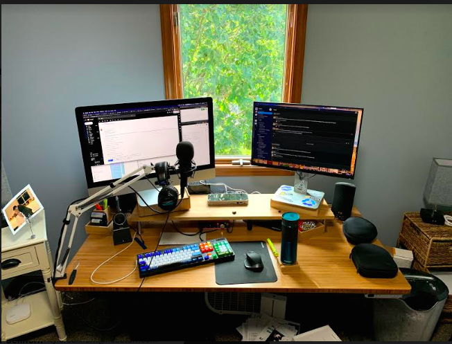 A photo of Tyler's workspace.